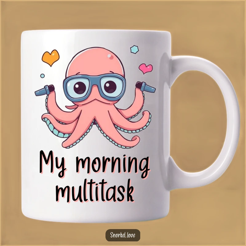 Funny Octopus Juggling Mug - Busy Snorkel Humor Gift