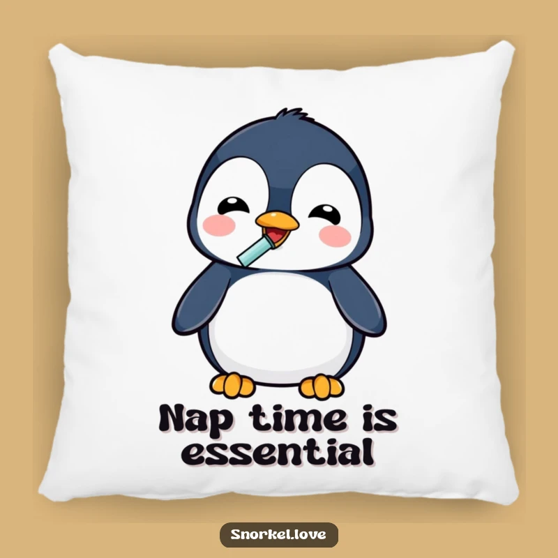 Funny Penguin Drinking Pillow - Cozy Snorkel Comfort Cushion